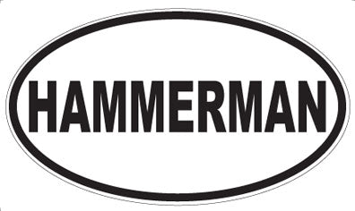 HAMMERMAN - Oval Magnet