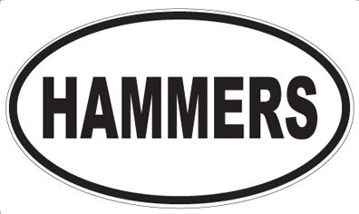 HAMMERS - Oval Magnet