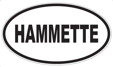 HAMMETTE - Oval Sticker