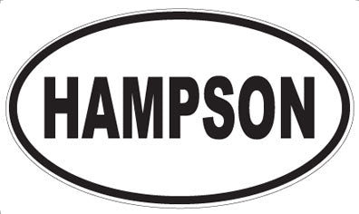 HAMPSON - Oval Sticker