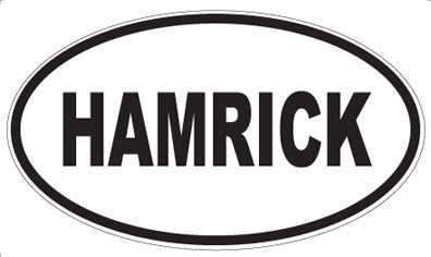 HAMRICK - Oval Magnet
