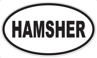 HAMSHER - Oval Magnet