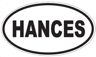 HANCES - Oval Sticker