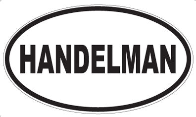 HANDELMAN - Oval Sticker