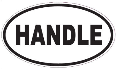 HANDLE - Oval Sticker