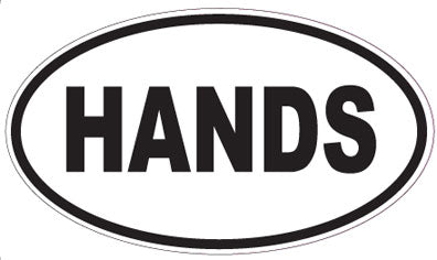 HANDS - Oval Sticker