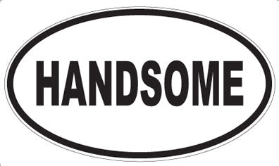 HANDSOME - Oval Sticker