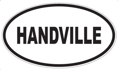 HANDVILLE - Oval Magnet