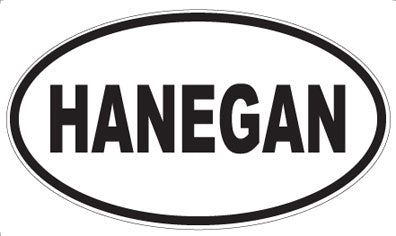 HANEGAN - Oval Sticker