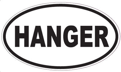 HANGER - Oval Sticker