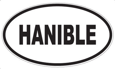 HANIBLE - Oval Sticker