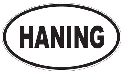 HANING - Oval Sticker