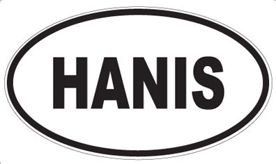 HANIS - Oval Sticker