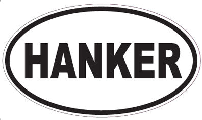 HANKER - Oval Sticker