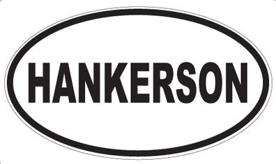 HANKERSON - Oval Sticker