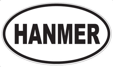 HANMER - Oval Sticker