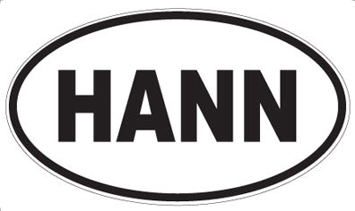 HANN - Oval Sticker