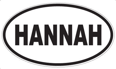 HANNAH - Oval Sticker