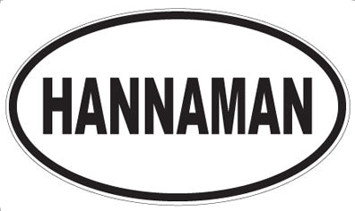 HANNAMAN - Oval Sticker