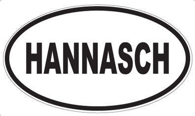 HANNASCH - Oval Sticker
