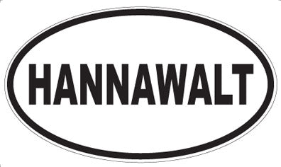 HANNAWALT - Oval Sticker