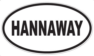 HANNAWAY - Oval Sticker
