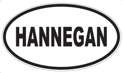 HANNEGAN - Oval Magnet