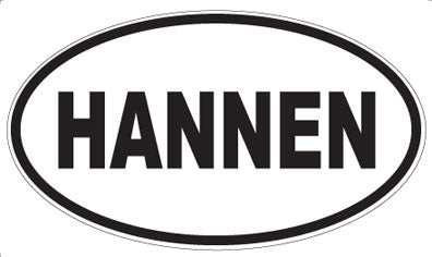 HANNEN - Oval Sticker