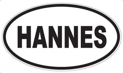 HANNES - Oval Sticker