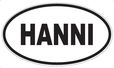 HANNI - Oval Sticker