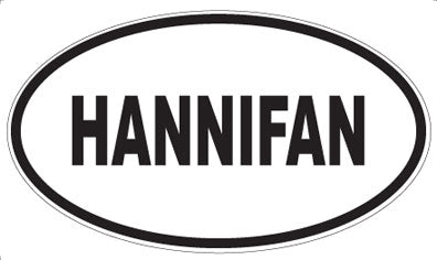 HANNIFAN - Oval Sticker
