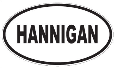 HANNIGAN - Oval Sticker