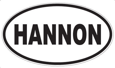 HANNON - Oval Sticker