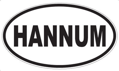 HANNUM - Oval Sticker
