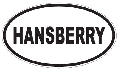HANSBERRY - Oval Magnet