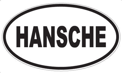 HANSCHE - Oval Sticker