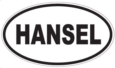 HANSEL - Oval Sticker