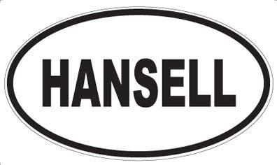 HANSELL - Oval Sticker