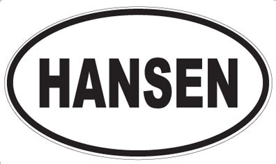 HANSEN - Oval Magnet