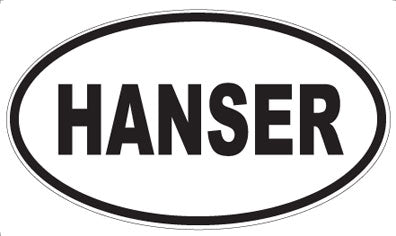 HANSER - Oval Sticker