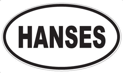 HANSES - Oval Sticker