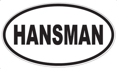 HANSMAN - Oval Sticker