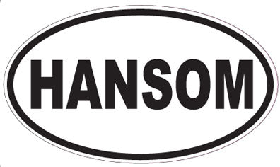 HANSOM - Oval Sticker