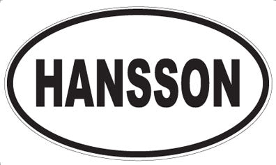 HANSSON - Oval Sticker