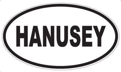 HANUSEY - Oval Magnet