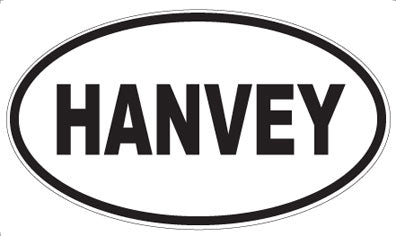 HANVEY - Oval Sticker