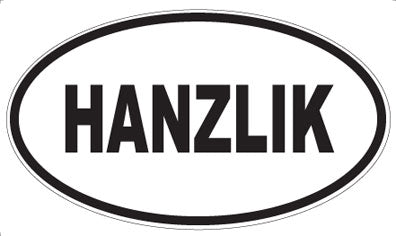 HANZLIK - Oval Sticker