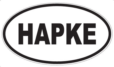 HAPKE - Oval Sticker