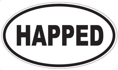 HAPPED - Oval Sticker