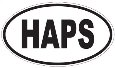 HAPS - Oval Sticker